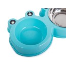 Miska podwójna dla psa kota metalowa 0,3l x 2
