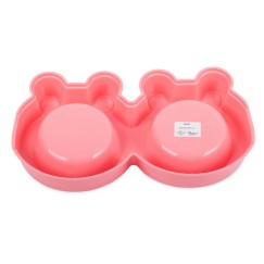 Miska podwójna dla psa kota metalowa 0,3l x 2