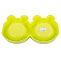 Miska podwójna dla psa kota metalowa 0,3l x 2