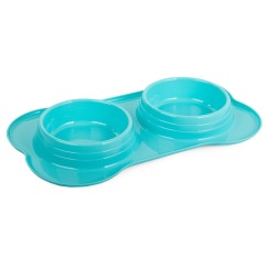 Double bol pour nourriture pour chien/chat 400ml x 2
