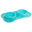 Double bol pour nourriture pour chien/chat 400ml x 2
