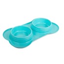 Double bol pour nourriture pour chien/chat 400ml x 2
