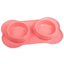 Double bol pour nourriture pour chien/chat 400ml x 2
