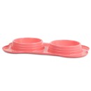 Double bol pour nourriture pour chien/chat 400ml x 2
