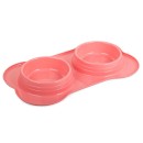 Double bol pour nourriture pour chien/chat 400ml x 2
