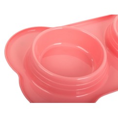 Double bol pour nourriture pour chien/chat 400ml x 2
