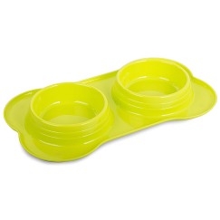 Miska podwójna dla psa kota na karmę 0,4 l x 2