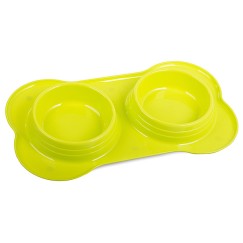 Miska podwójna dla psa kota na karmę 0,4 l x 2