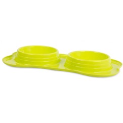 Miska podwójna dla psa kota na karmę 0,4 l x 2