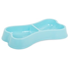 Miska plastikowa dla psa kota podwójna 0,15l