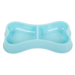 Miska plastikowa dla psa kota podwójna 0,15l