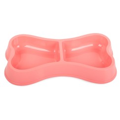 Miska plastikowa dla psa kota podwójna 0,15l