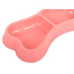 Miska plastikowa dla psa kota podwójna 0,15l