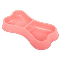 Miska plastikowa dla psa kota podwójna 0,15l