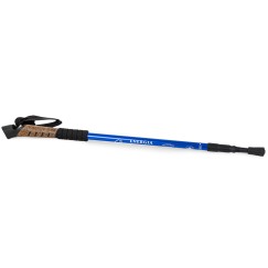 Kij nordic walking z korkową rączką kolor niebieski