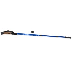 Kij nordic walking z korkową rączką kolor niebieski