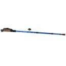 Kij nordic walking z korkową rączką kolor niebieski