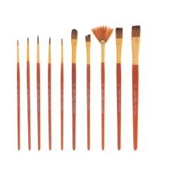 Paint brushes art set 10pcs red