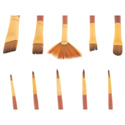 Paint brushes art set 10pcs red