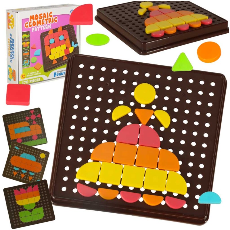 Formes géométriques de mosaïque de puzzle créatif
