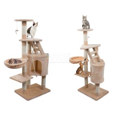 Arbre à chat pour un lit de maison d'arbre à chat 119cm
