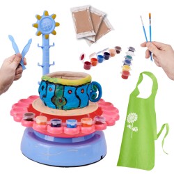 Pottery wheel creative set with clay and paints 600g