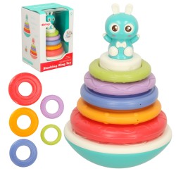 Tour d'empilage sensorielle jouet Roly-poly Bibi-inn bleu
