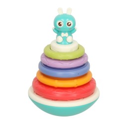 Tour d'empilage sensorielle jouet Roly-poly Bibi-inn bleu
