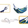 Single person hammock 200x100 reinforced blue + mounting kit
