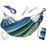 Hamac pour deux personnes 200x150 renforcé bleu+ kit de montage
