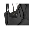 Chaise hamac brésilienne avec coussins noirs avec glands
