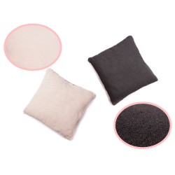 Chaise hamac brésilienne avec coussins noirs avec glands
