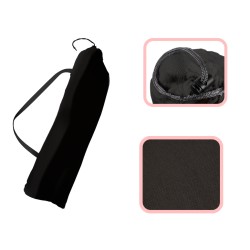 Chaise hamac brésilienne avec coussins noirs avec glands
