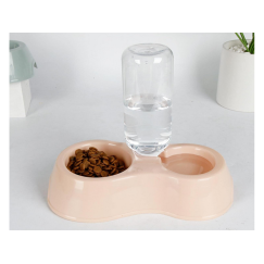 Bol double avec distributeur d'eau pour chien chat
