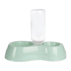 Bol double avec distributeur d'eau pour chien chat
