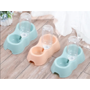 Bol double avec distributeur d'eau pour chien chat
