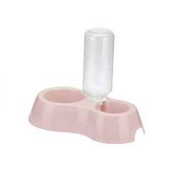 Bol double avec distributeur d'eau pour chien chat
