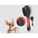 Brosse poils de chien chat doux double face
