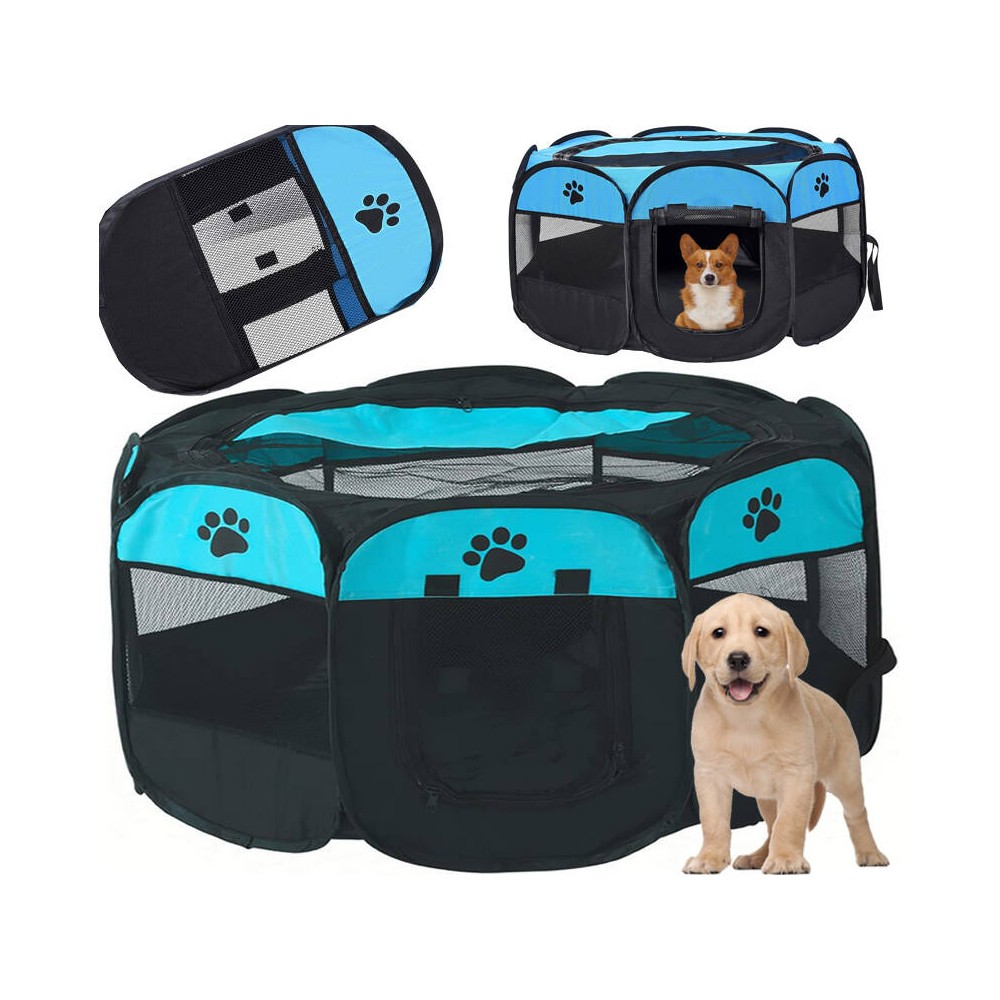 Enclos pliable pour chien lit pour animal de compagnie cage pour chat grand chenil léger
