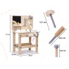 TABLE EN BOIS OUTIL BANC DE TRAVAIL POUR ENFANTS AVEC OUTILS ENSEMBLE DE BRICOLAGE BRICOLEUR