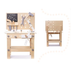 TABLE EN BOIS OUTIL BANC DE TRAVAIL POUR ENFANTS AVEC OUTILS ENSEMBLE DE BRICOLAGE BRICOLEUR