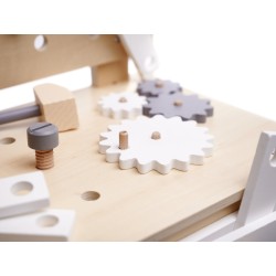 TABLE EN BOIS OUTIL BANC DE TRAVAIL POUR ENFANTS AVEC OUTILS ENSEMBLE DE BRICOLAGE BRICOLEUR