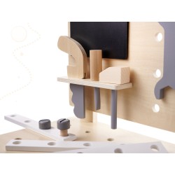 TABLE EN BOIS OUTIL BANC DE TRAVAIL POUR ENFANTS AVEC OUTILS ENSEMBLE DE BRICOLAGE BRICOLEUR