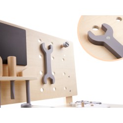 TABLE EN BOIS OUTIL BANC DE TRAVAIL POUR ENFANTS AVEC OUTILS ENSEMBLE DE BRICOLAGE BRICOLEUR
