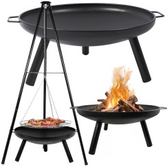 Barbecue grand support de trépied suspendu gril gril cheminée charbon