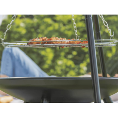 Palenisko ogrodowe duże trójnóg stojak ruszt wiszący grill ognisko węgiel
