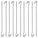 Sardine pour tente acier 31cm 10 pièces crochet et lampe; épingles à boucle