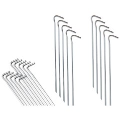 Sardine pour tente acier 31cm 10 pièces crochet et lampe; épingles à boucle