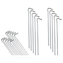 Sardine pour tente acier 31cm 10 pièces crochet et lampe; épingles à boucle