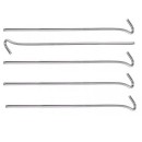Sardine pour tente acier 31cm 10 pièces crochet et lampe; épingles à boucle